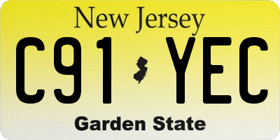 NJ license plate C91YEC