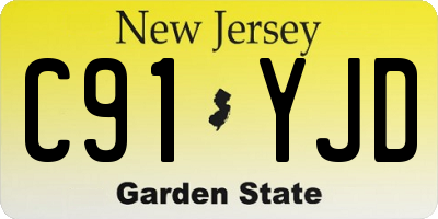 NJ license plate C91YJD