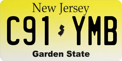 NJ license plate C91YMB