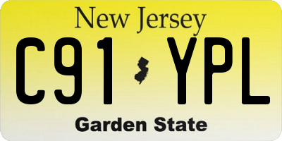 NJ license plate C91YPL