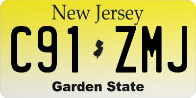 NJ license plate C91ZMJ