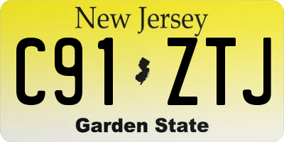 NJ license plate C91ZTJ