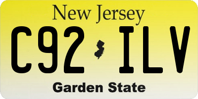 NJ license plate C92ILV