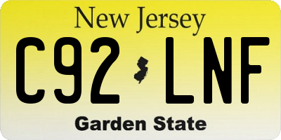 NJ license plate C92LNF