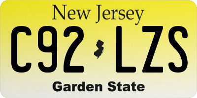 NJ license plate C92LZS