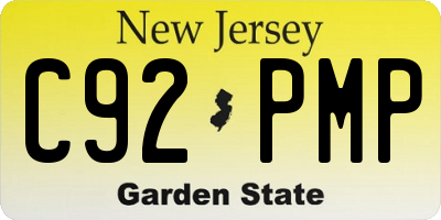 NJ license plate C92PMP