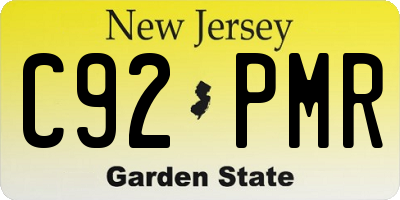 NJ license plate C92PMR
