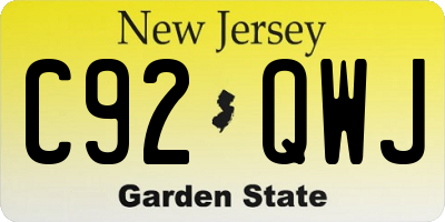 NJ license plate C92QWJ