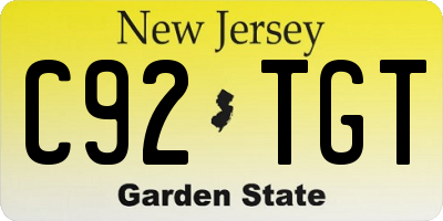 NJ license plate C92TGT