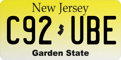 NJ license plate C92UBE
