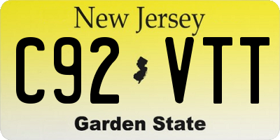 NJ license plate C92VTT