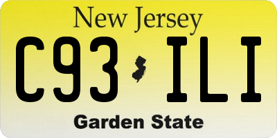 NJ license plate C93ILI
