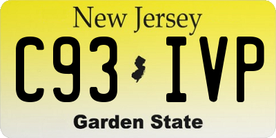 NJ license plate C93IVP