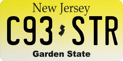 NJ license plate C93STR
