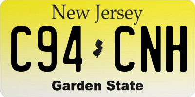 NJ license plate C94CNH