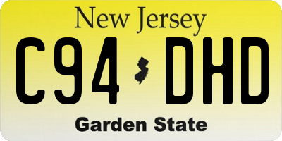 NJ license plate C94DHD