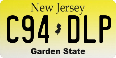 NJ license plate C94DLP