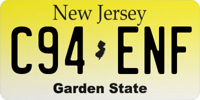 NJ license plate C94ENF