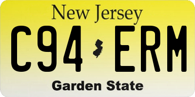 NJ license plate C94ERM