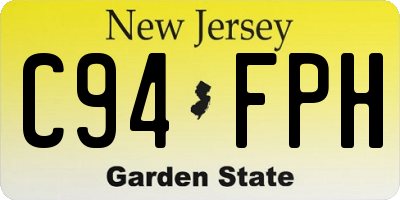 NJ license plate C94FPH