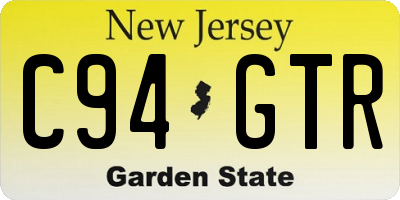 NJ license plate C94GTR