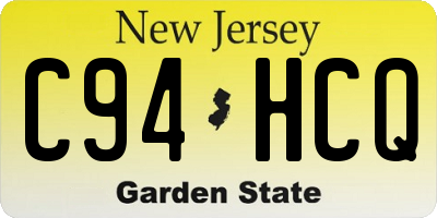 NJ license plate C94HCQ