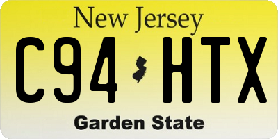 NJ license plate C94HTX