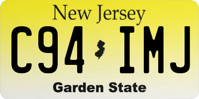 NJ license plate C94IMJ
