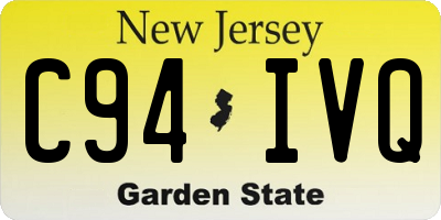 NJ license plate C94IVQ