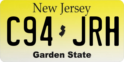 NJ license plate C94JRH