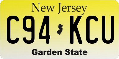 NJ license plate C94KCU