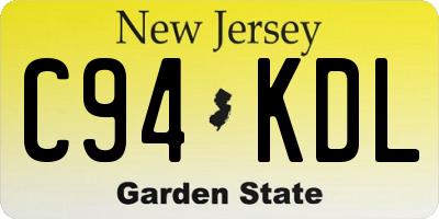 NJ license plate C94KDL