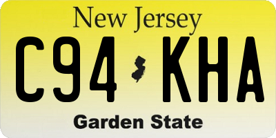 NJ license plate C94KHA