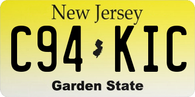 NJ license plate C94KIC