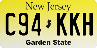 NJ license plate C94KKH