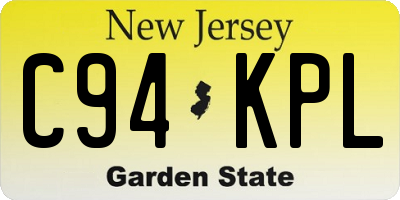NJ license plate C94KPL