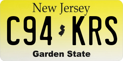 NJ license plate C94KRS