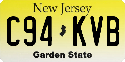 NJ license plate C94KVB