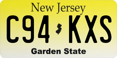 NJ license plate C94KXS
