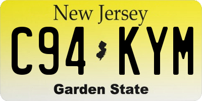 NJ license plate C94KYM