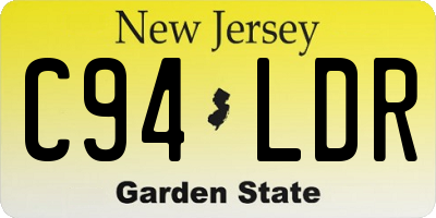 NJ license plate C94LDR