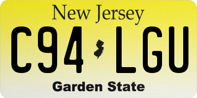 NJ license plate C94LGU