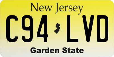 NJ license plate C94LVD