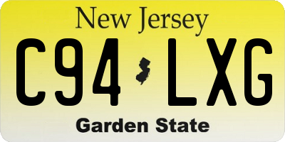 NJ license plate C94LXG