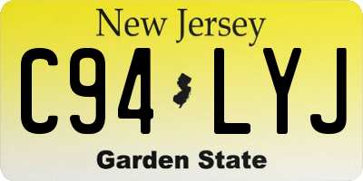 NJ license plate C94LYJ