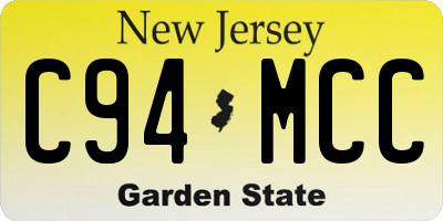 NJ license plate C94MCC