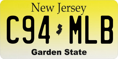 NJ license plate C94MLB