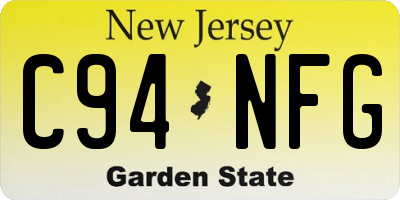 NJ license plate C94NFG