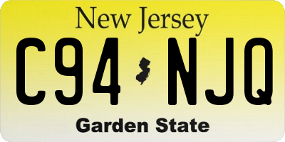 NJ license plate C94NJQ