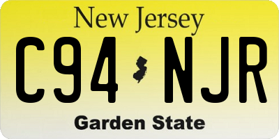 NJ license plate C94NJR
